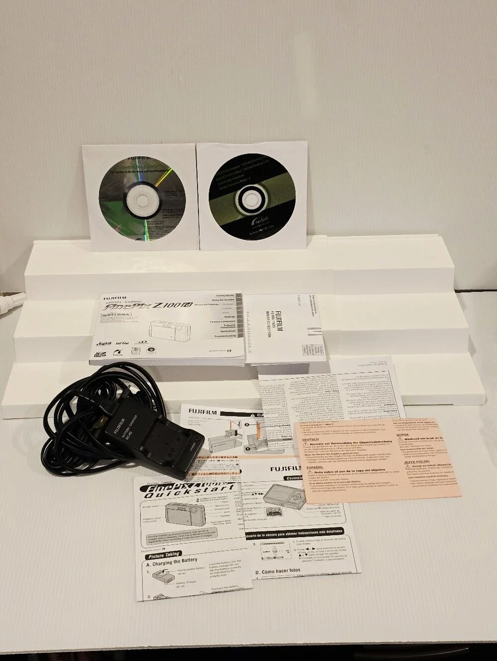 Fujifilm FinePix Z100fd Digital Camera Replacement charger cables and booklets